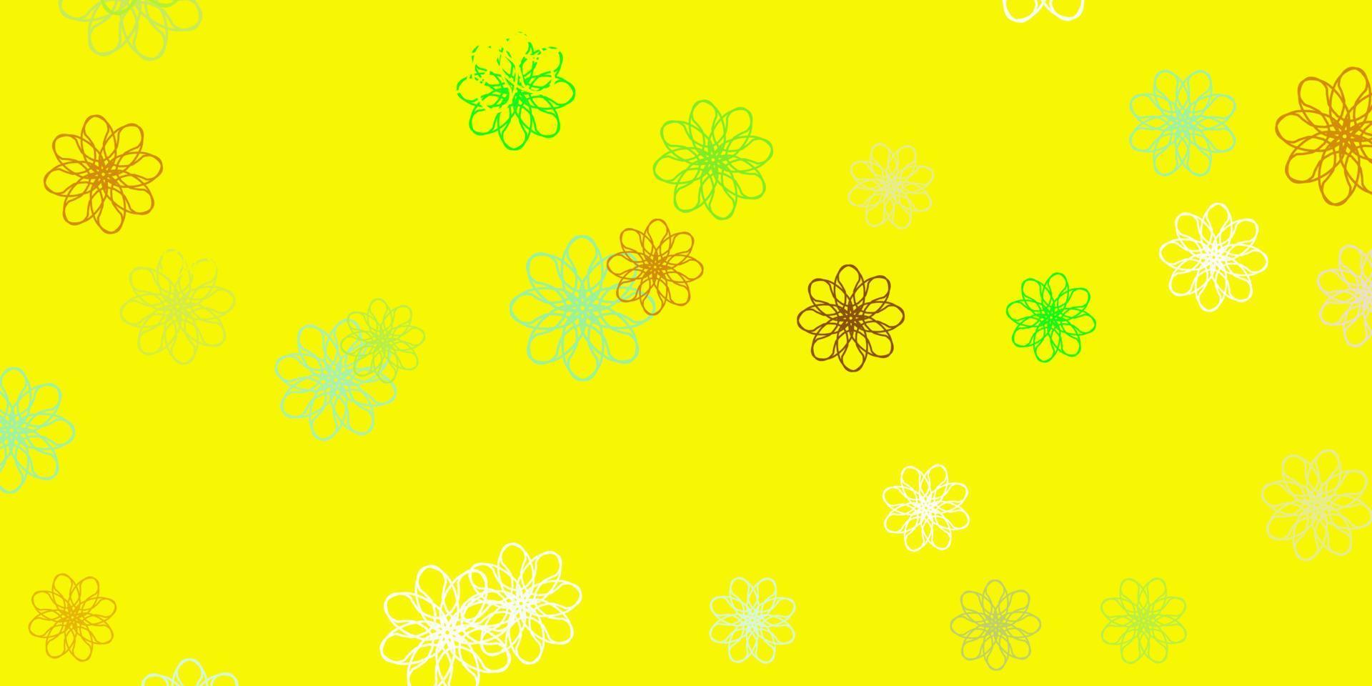 diseño natural de vector multicolor claro con flores.