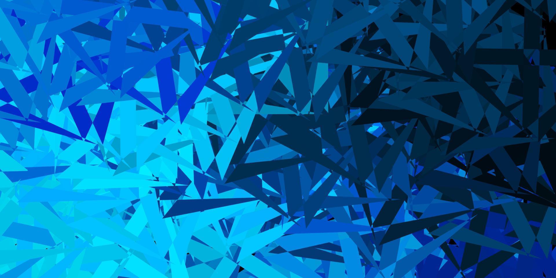 textura de vector azul claro con triángulos al azar.