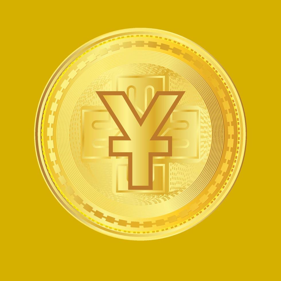 símbolo de moneda digital de china vector