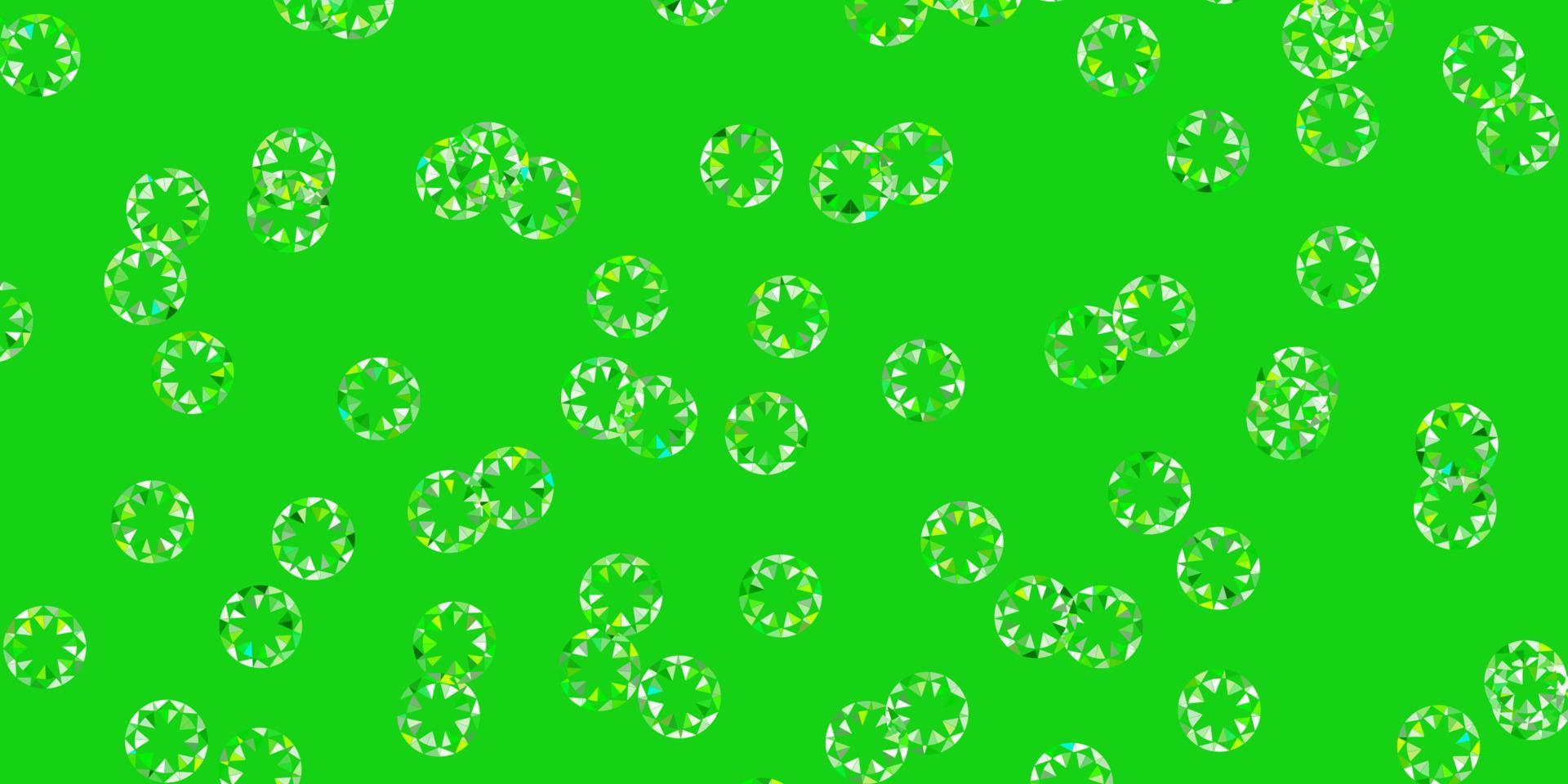 Light green, yellow vector pattern with spheres.