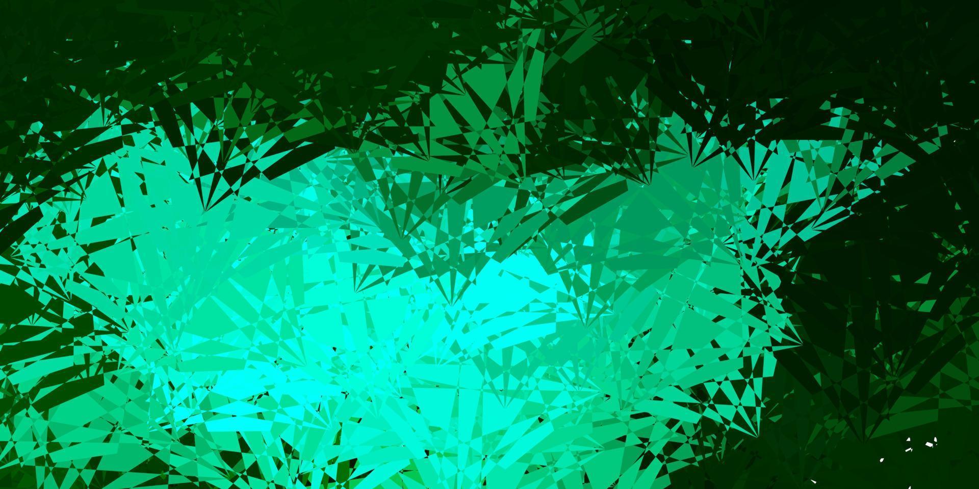 Light Green vector background with triangles.