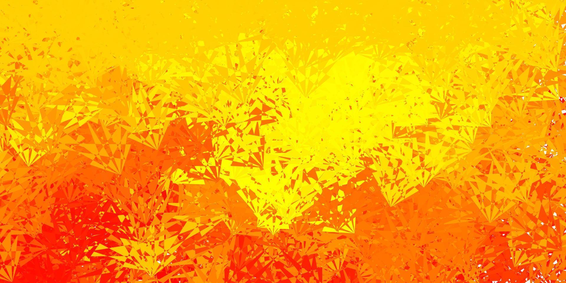 Light orange vector background with triangles.