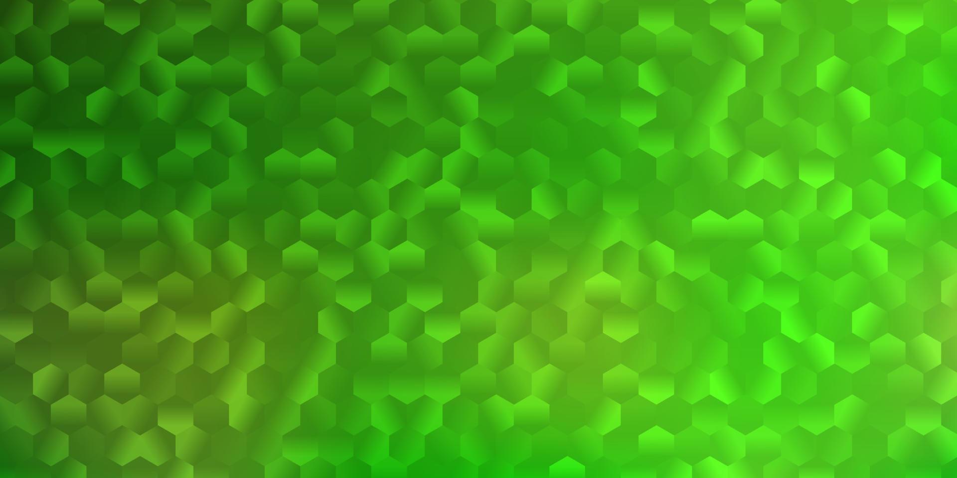 cubierta de vector verde claro, amarillo con hexágonos simples.