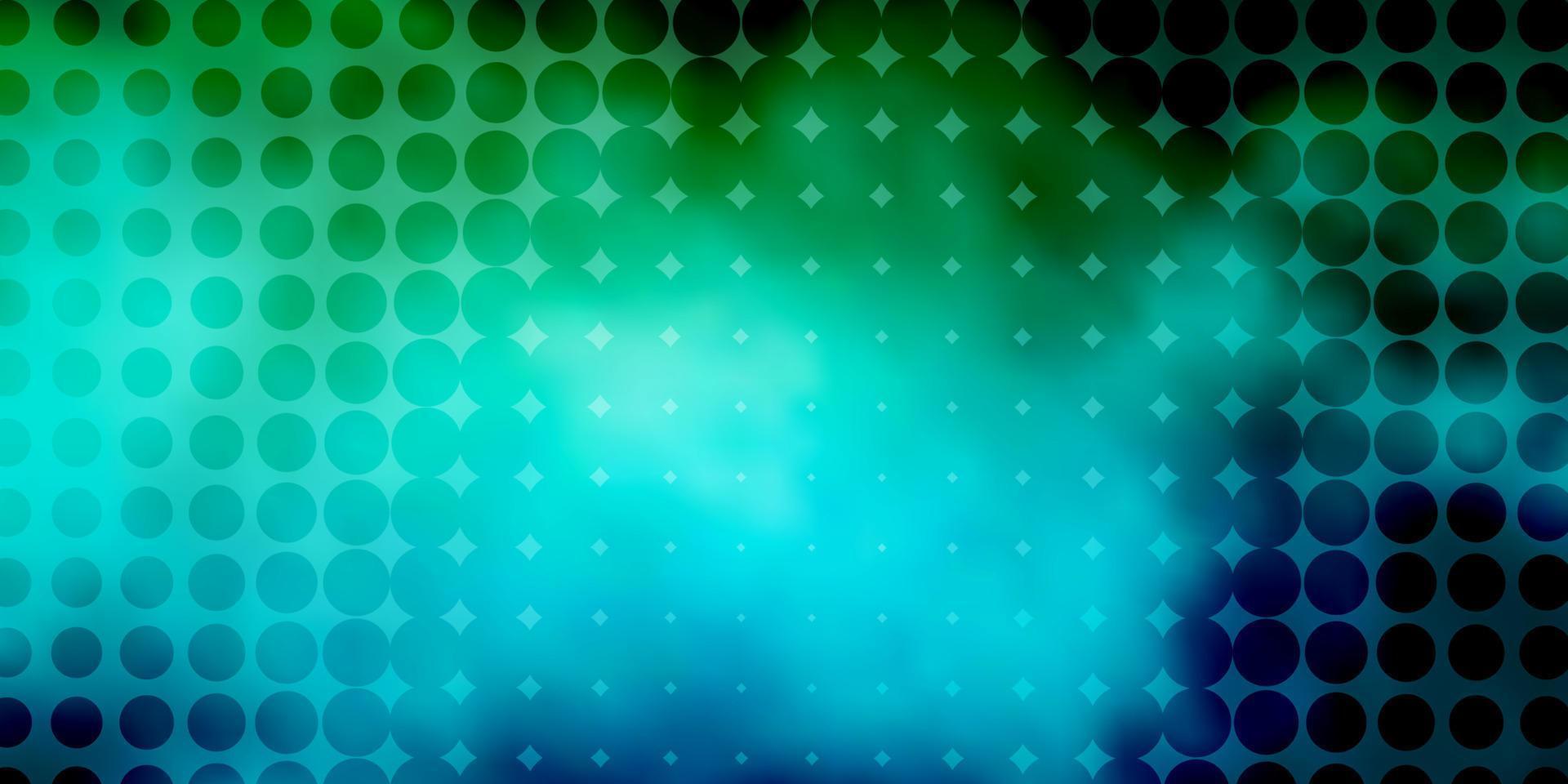 Light Blue, Green vector pattern with circles.