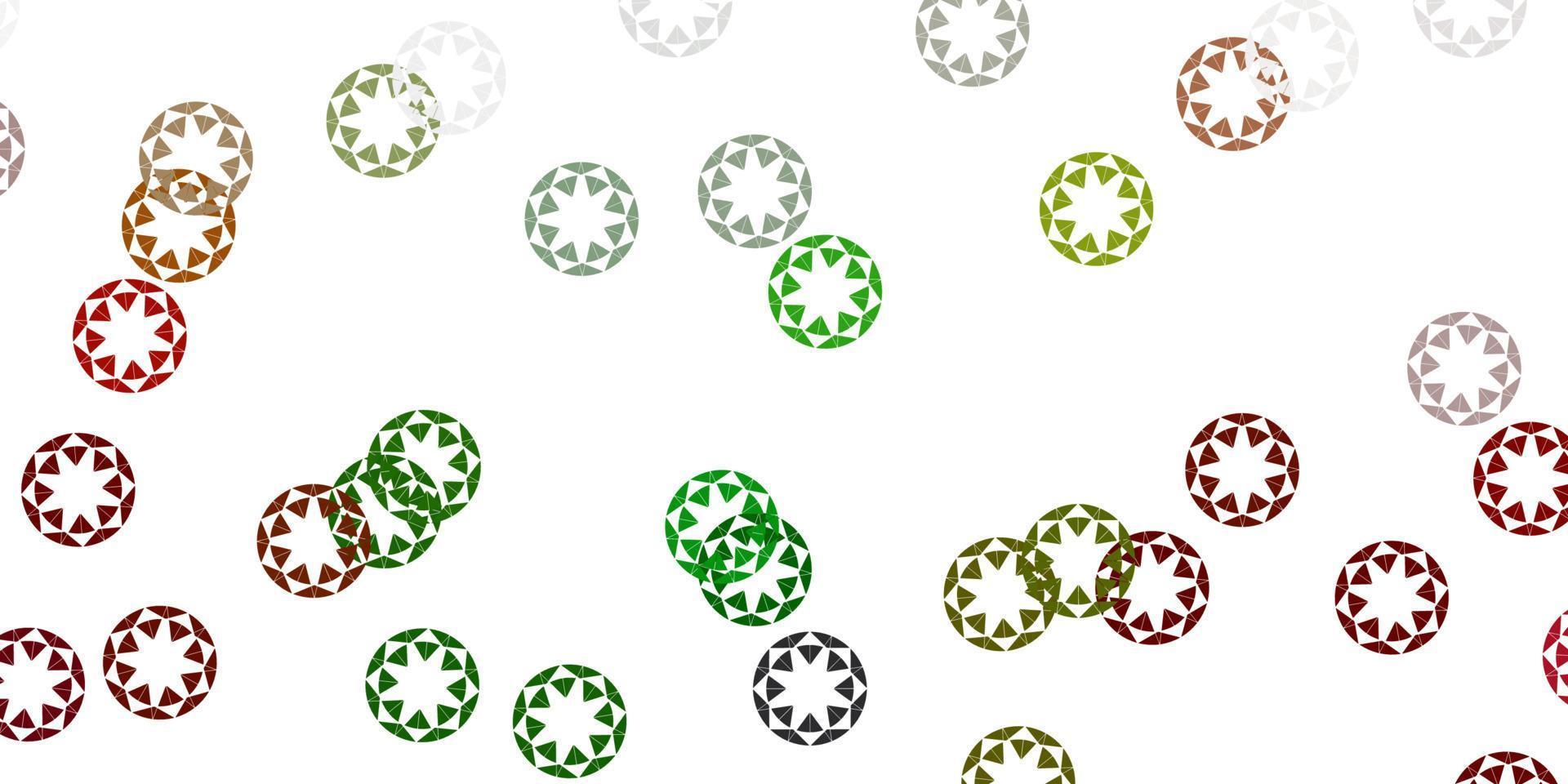 Light green, red vector texture with disks.