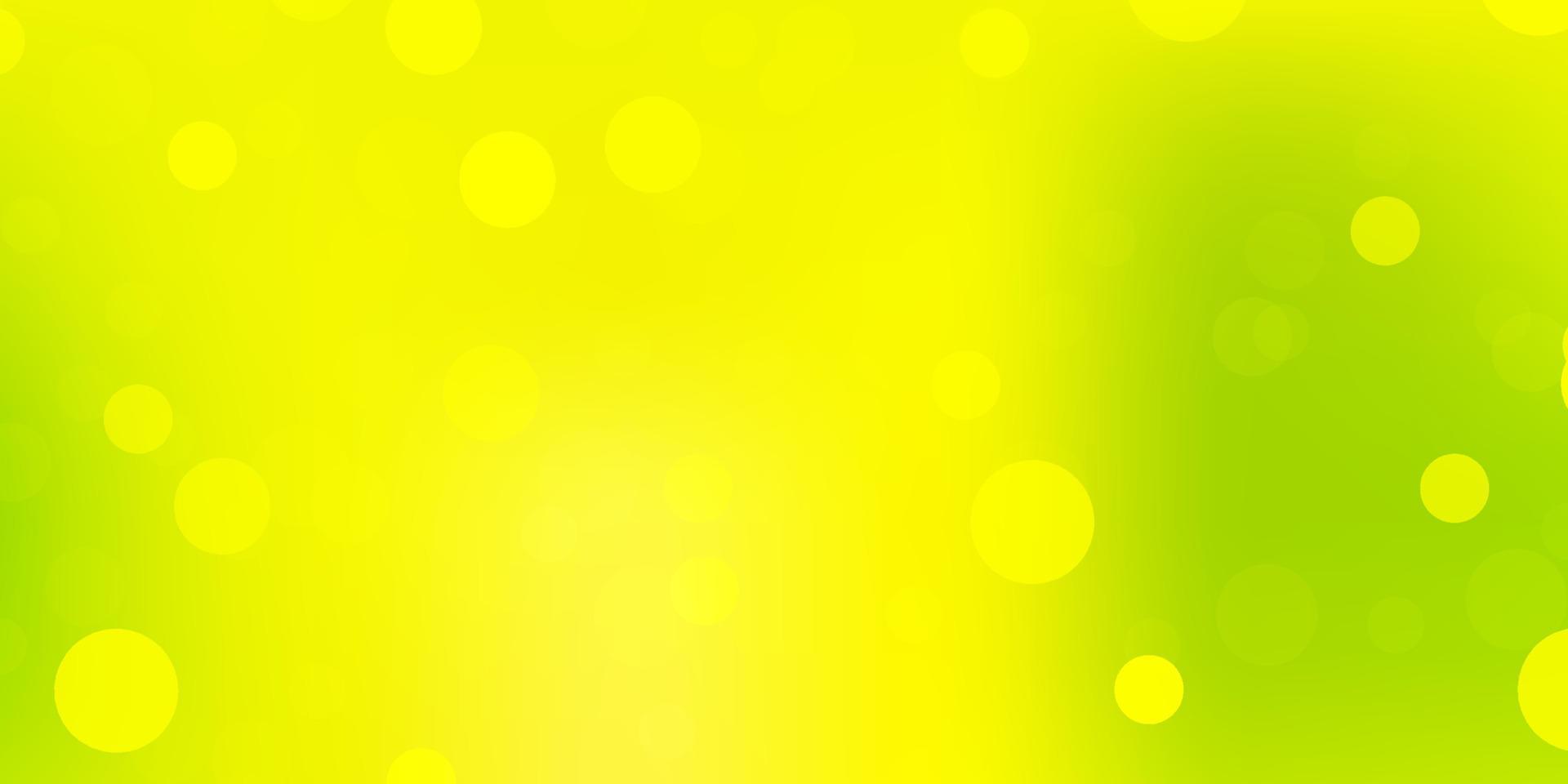 Light green, yellow vector pattern with abstract shapes.