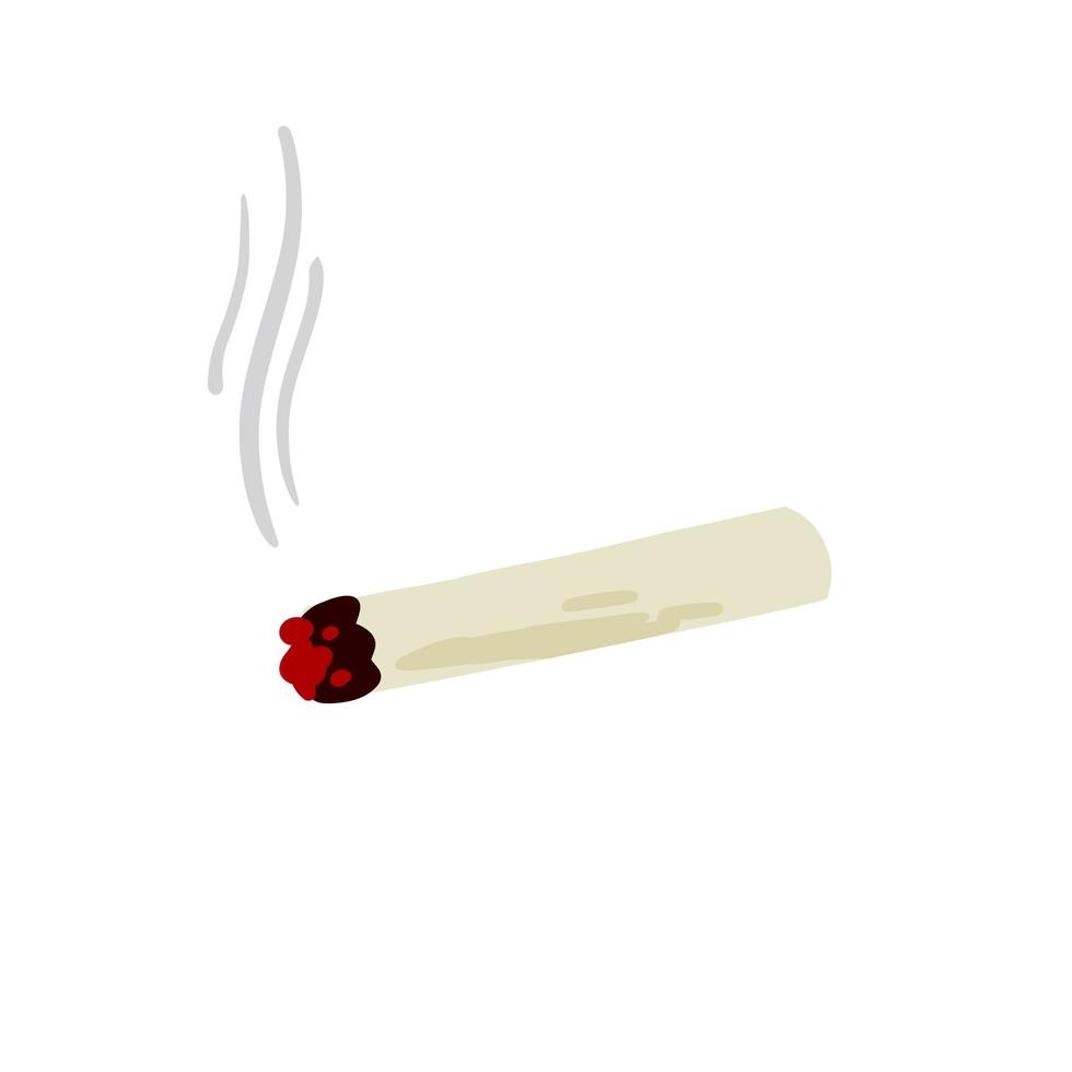 Smoking cigarette. Bad habit. Harm and health. vector