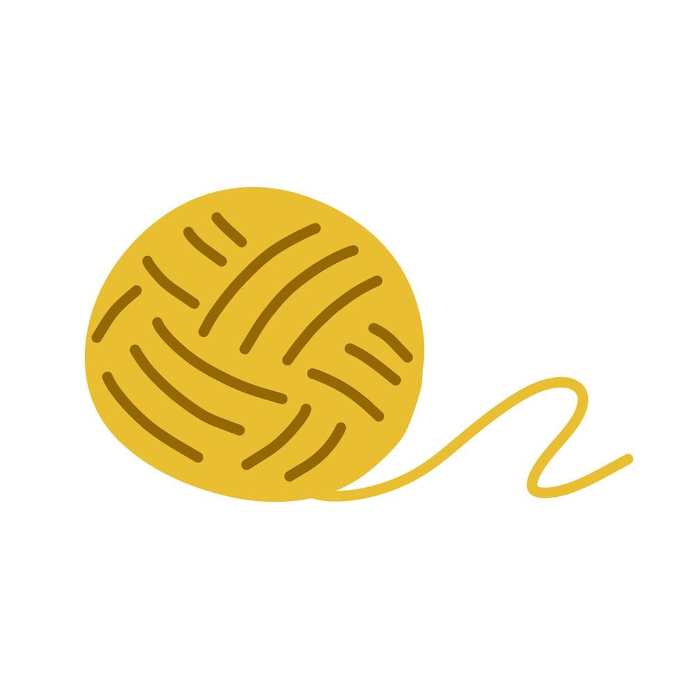 Ball of woolen threads. vector