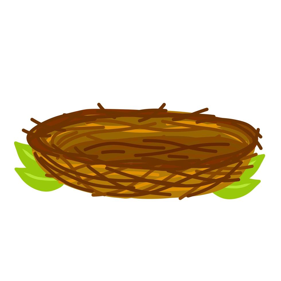 Bird nest. Element of forest. vector