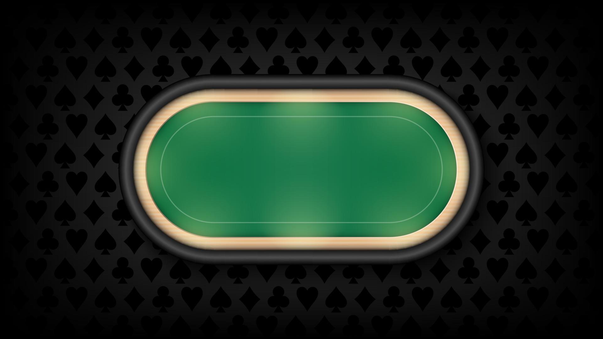 Poker table green cloth on dark background, vector illustration 6325236