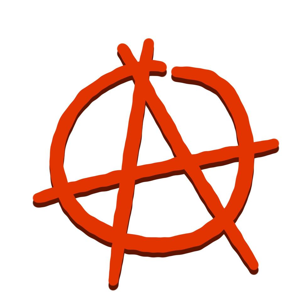 Anarchy sign isolated. Letter A in circle vector