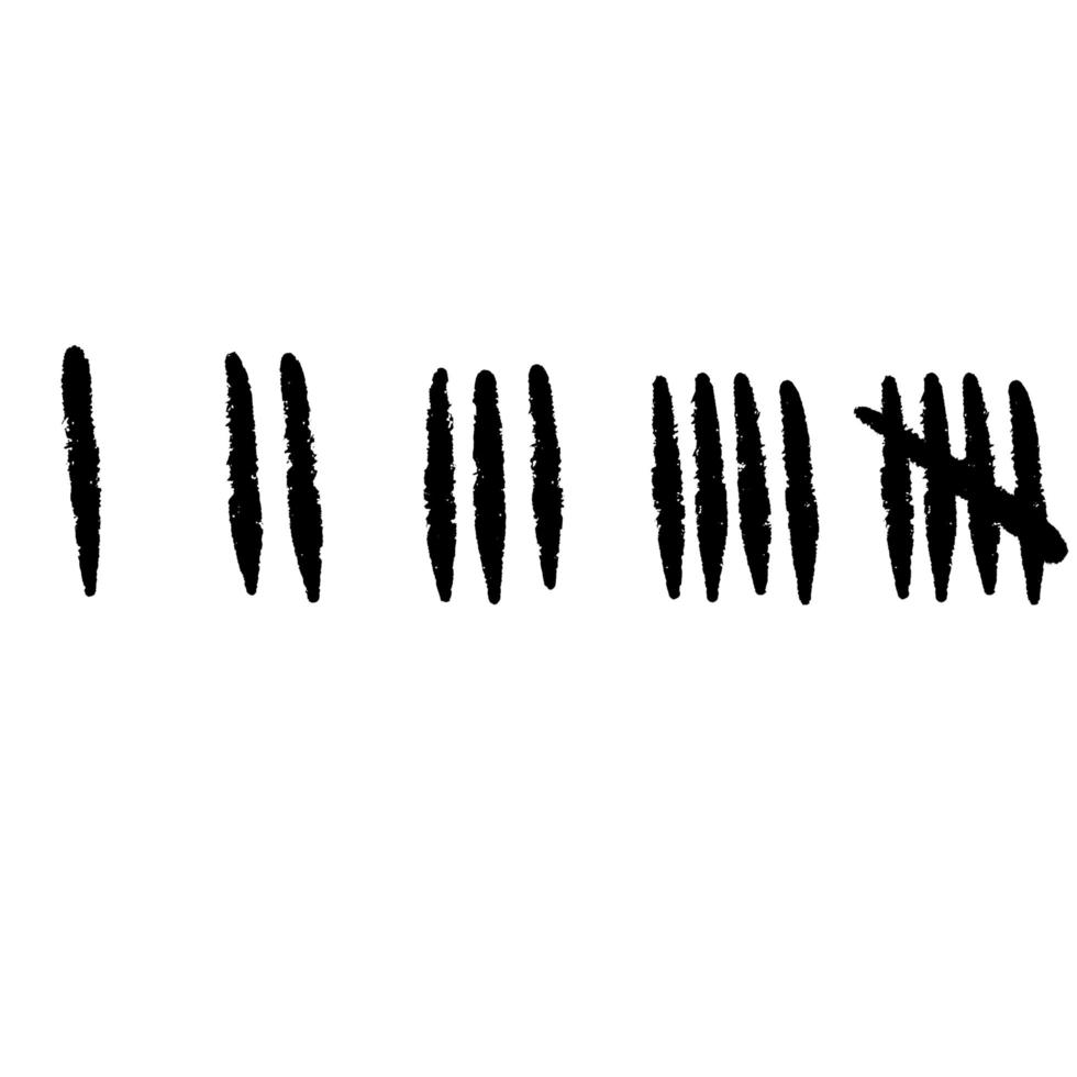 Tally marks. Prison sticks lines vector