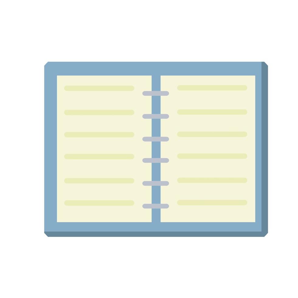 Notepad. Open notebook vector