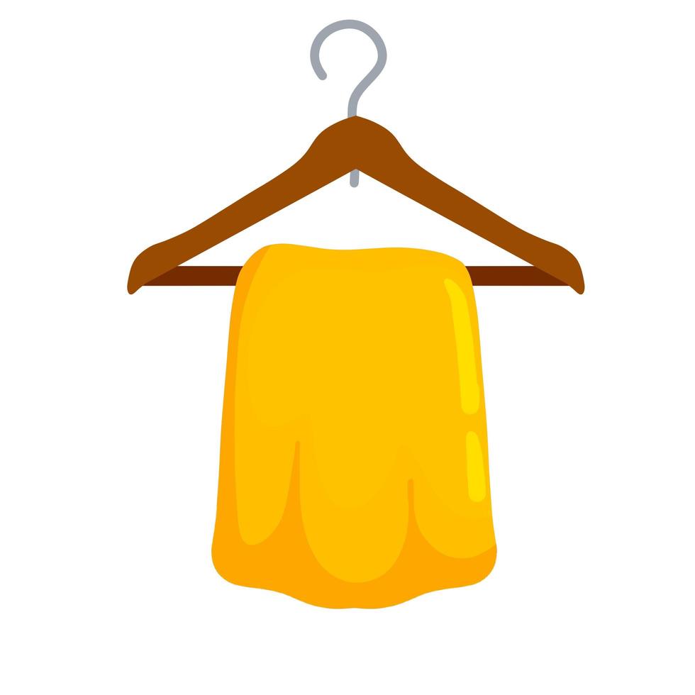 Clothes on hanger. Decoration of wardrobe and cloakroom. vector