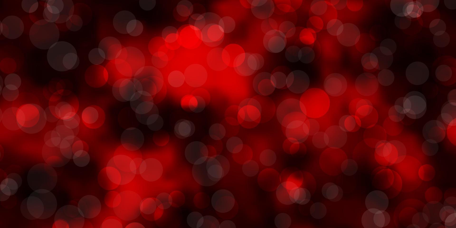 textura de vector rojo oscuro con círculos.