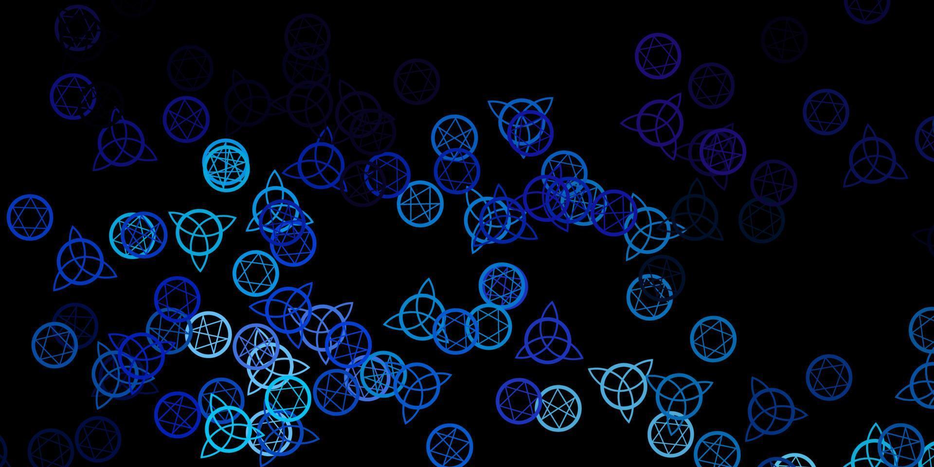 Dark Pink, Blue vector texture with religion symbols.