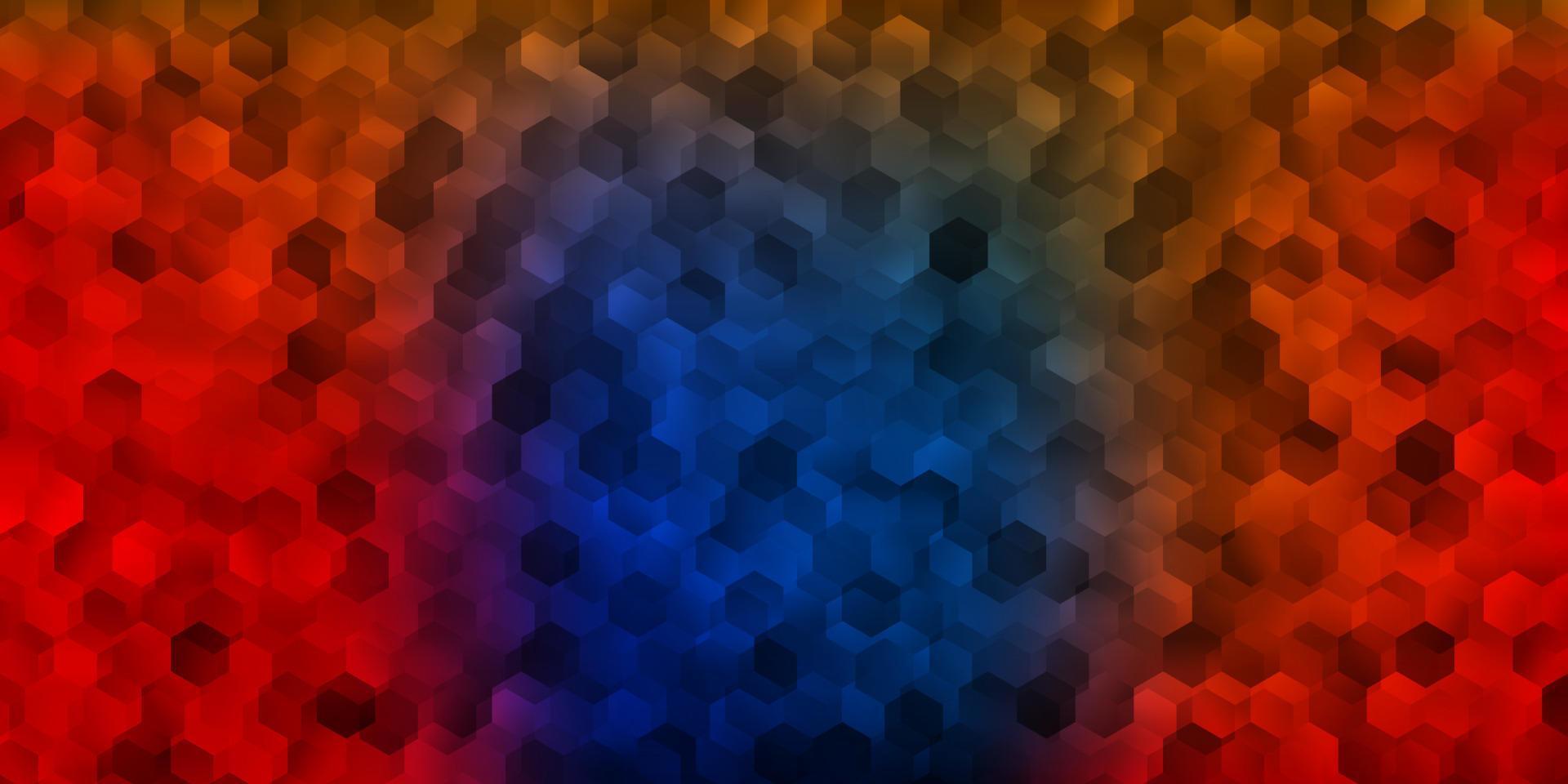 Dark blue, yellow vector template in a hexagonal style.