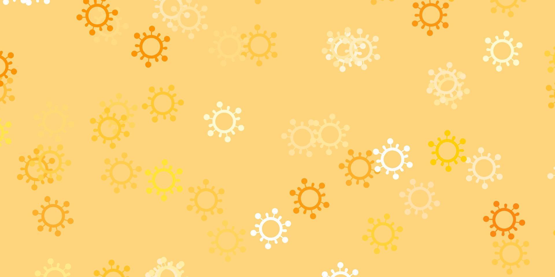 Light orange vector texture with disease symbols.