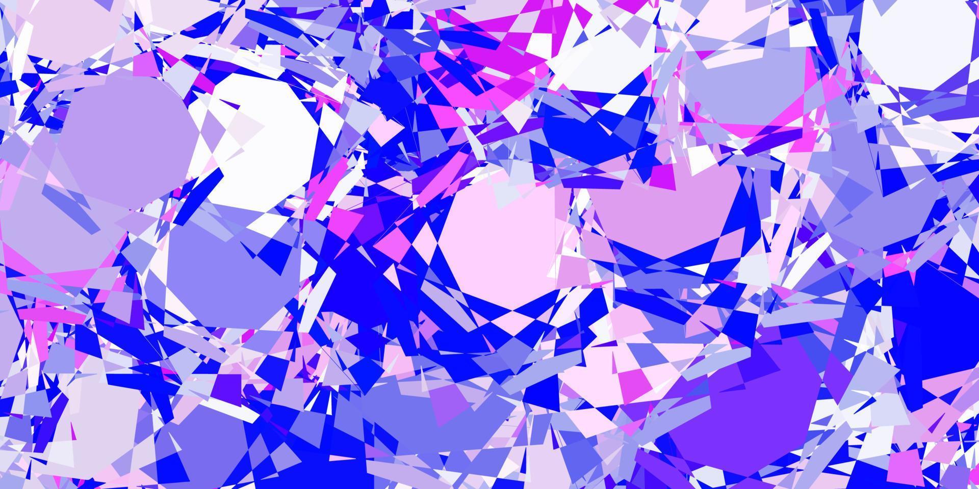 diseño vectorial de color rosa claro, azul con formas triangulares. vector