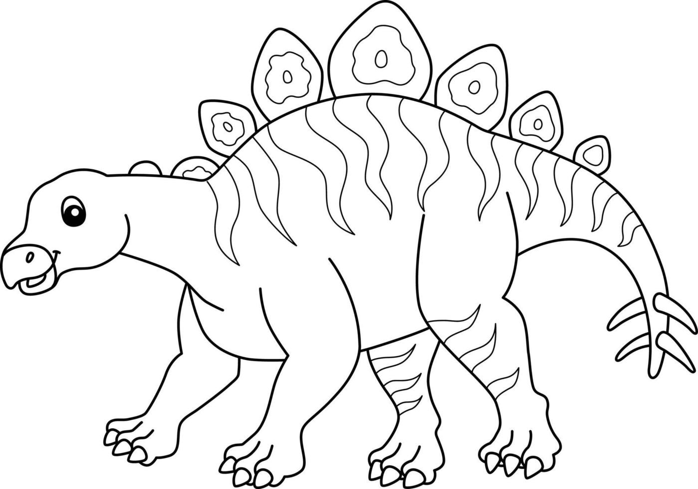 hesperosaurus para colorear página aislada para niños vector