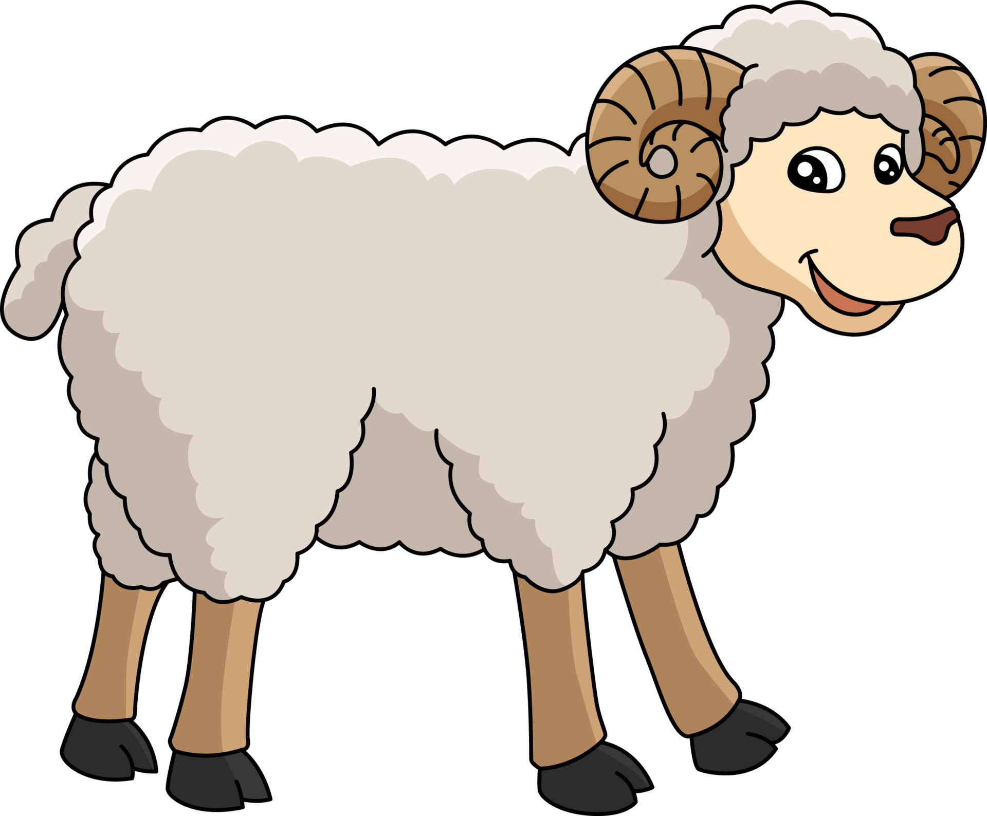 sheep profile clip art