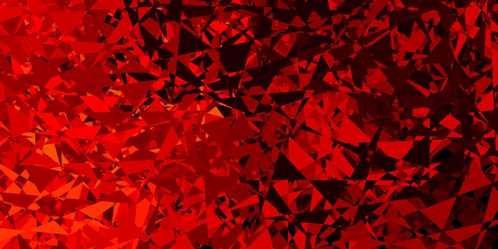 Dark orange vector background with polygonal forms.