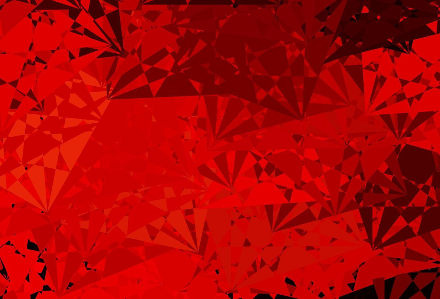 Dark Orange vector backdrop with chaotic shapes.
