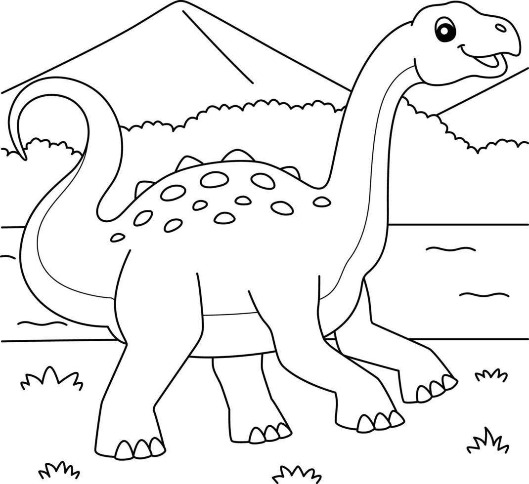 Neuquensaurus Coloring Page for Kids vector