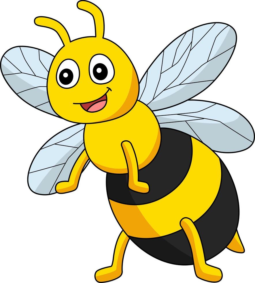 abeja dibujos animados color clipart ilustración 6325747 Vector en Vecteezy