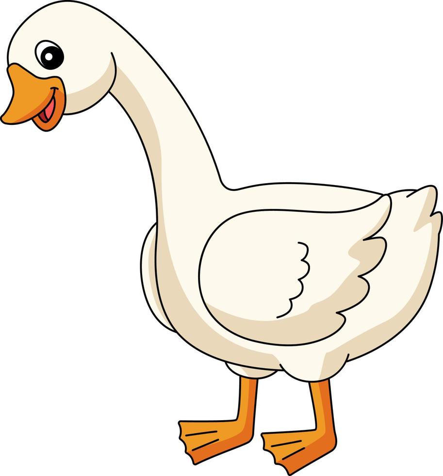 Goose Cartoon Colored Clipart Illustration vector