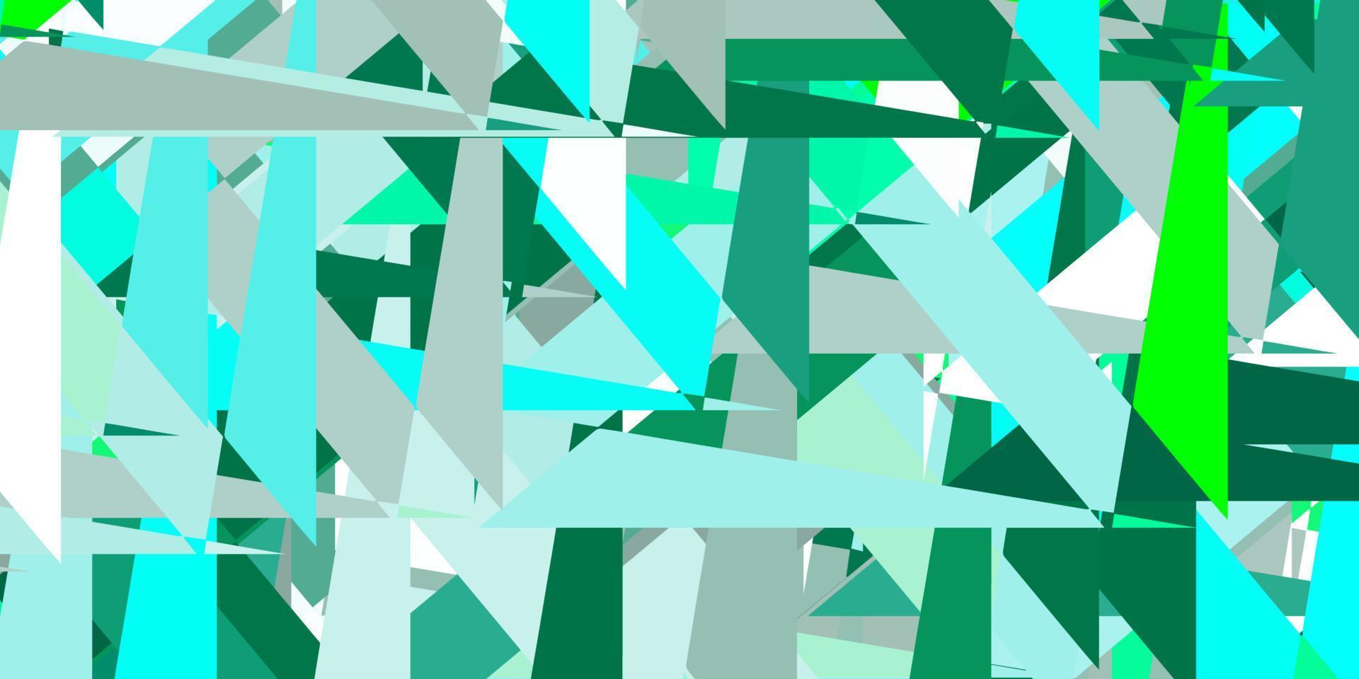 Light green vector background with triangles.