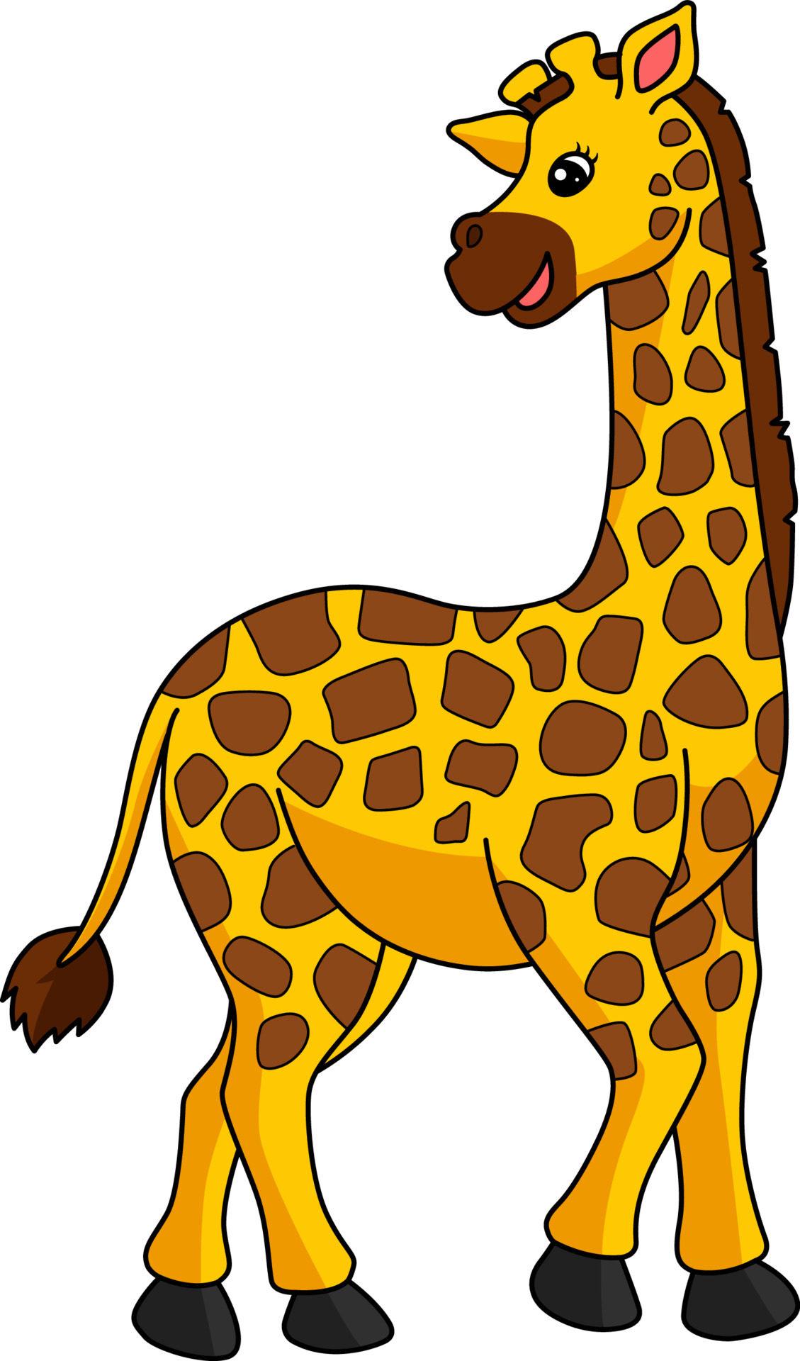 Giraffe Cartoon Colored Clipart Illustration 6325873 Vector Art at Vecteezy