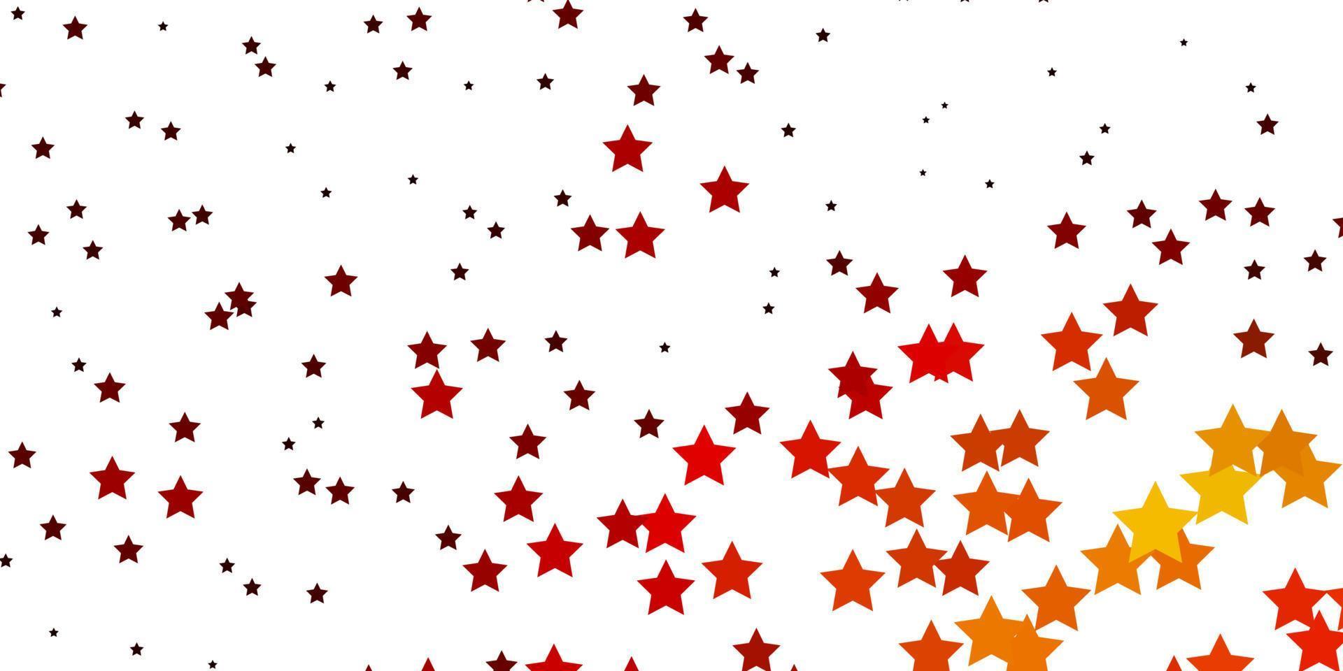 Light Red, Yellow vector template with neon stars.