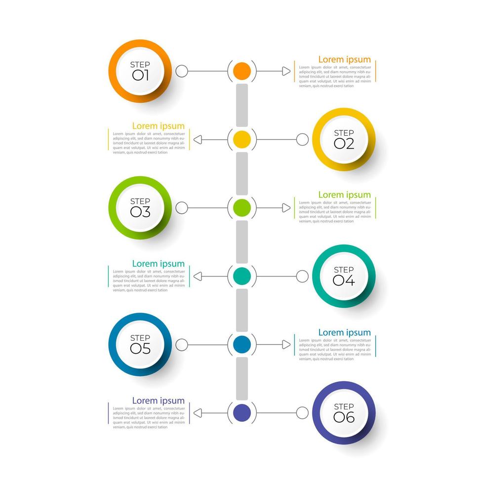 Minimal infographic can be used for workflow layout, diagram, number options, web design. Infographic business concept with 6 option, parts, steps or processes. Abstract background. vector