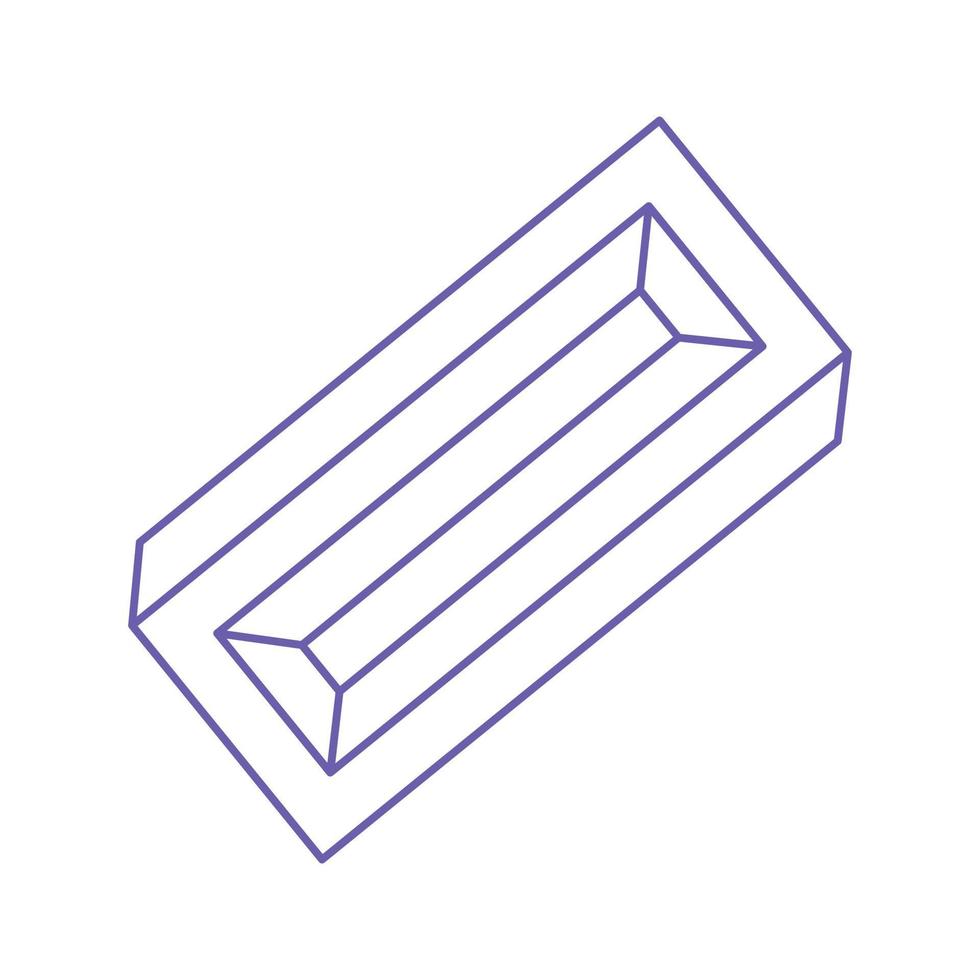 Optical illusion. Impossible shapes  vector. Optical art object. Geometric figures. Paradox. vector