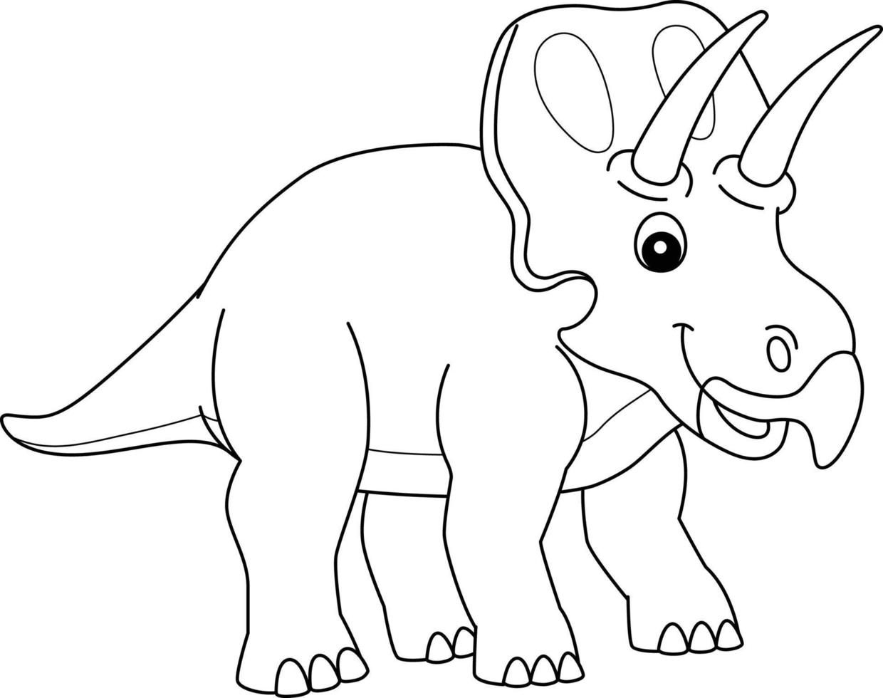 Zuniceratops Coloring Isolated Page for Kids vector
