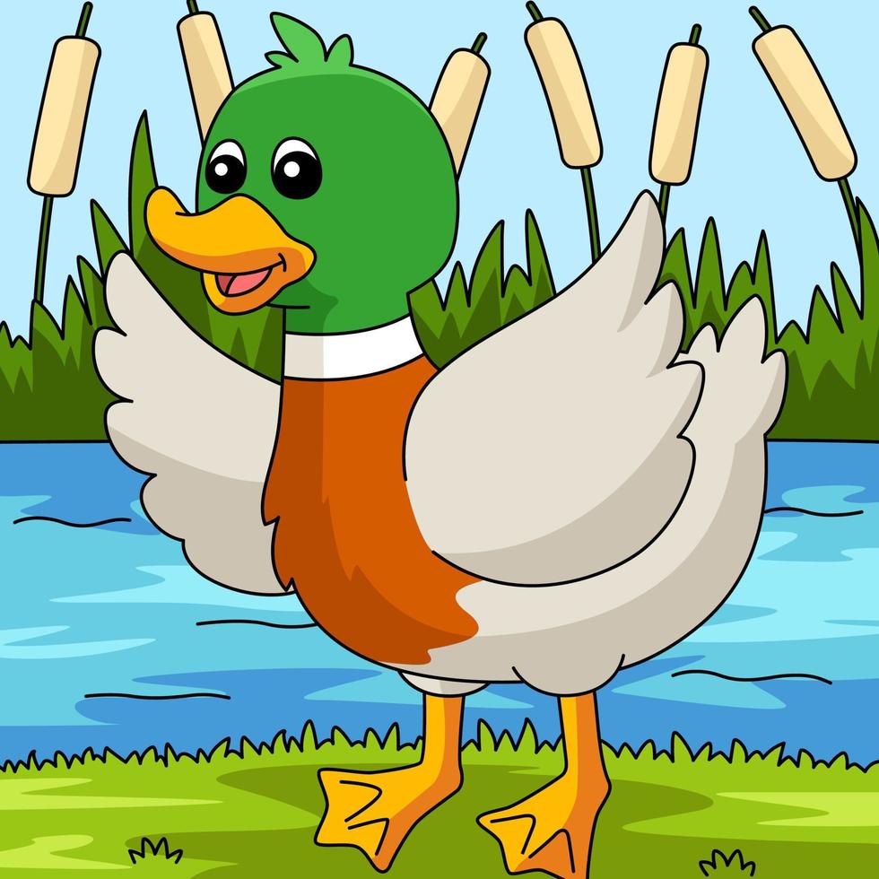 ilustración de animal de color de dibujos animados de pato 6326264 Vector  en Vecteezy