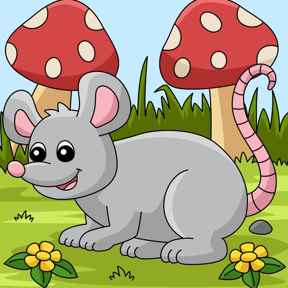 ilustración de animal de color de dibujos animados de ratón 6326271 Vector  en Vecteezy