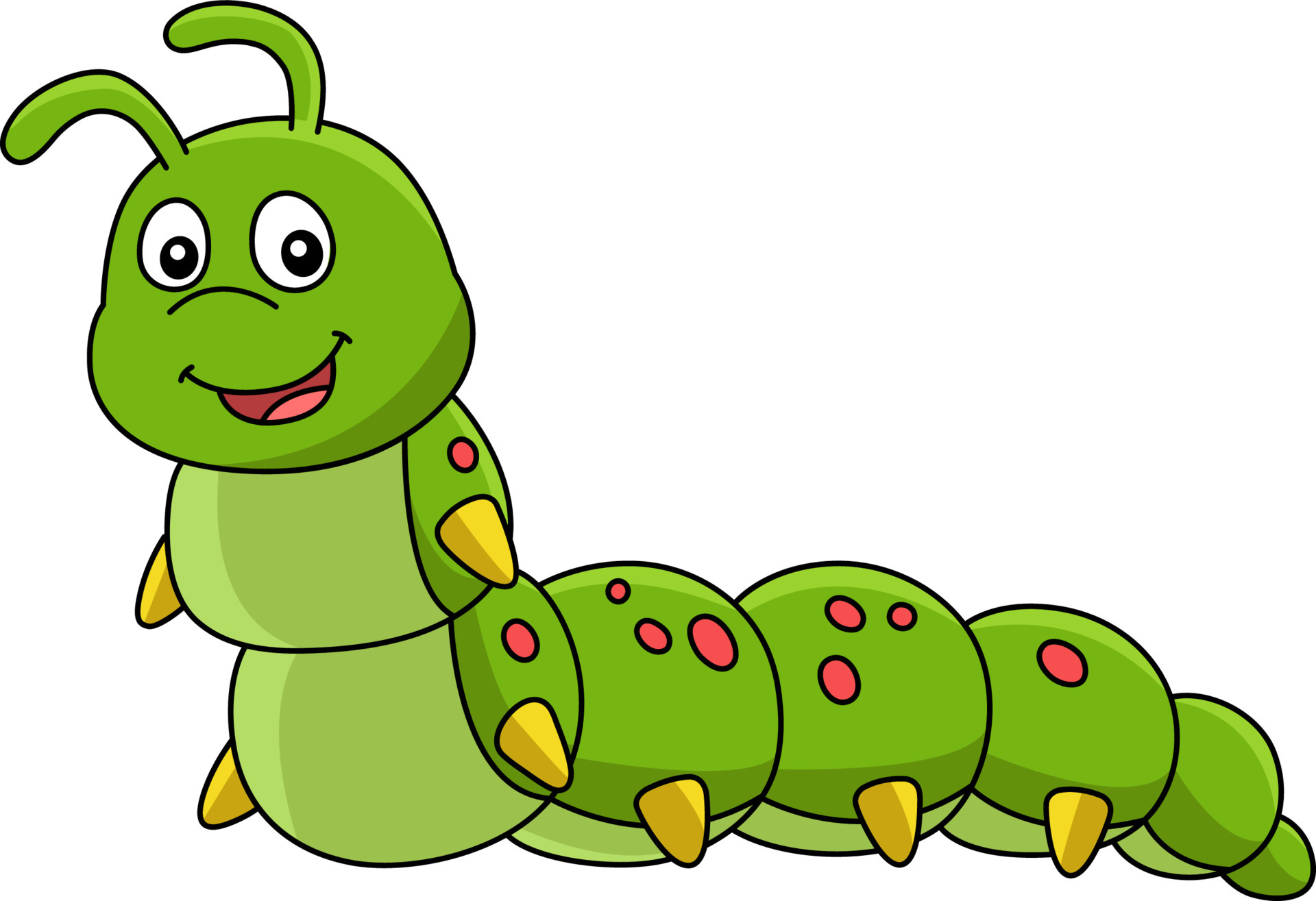 Caterpillar Cartoon Colored Clipart Illustration 6326387 Vector Art at  Vecteezy