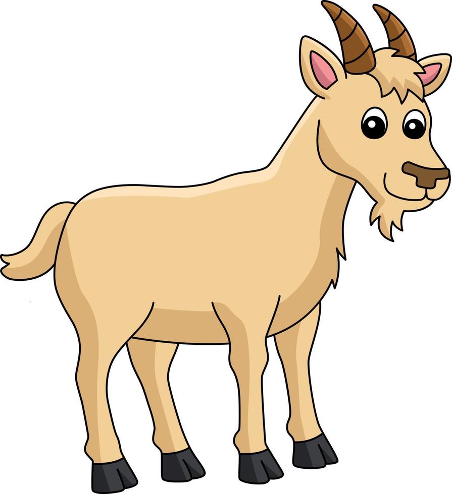 Goat Cartoon Colored Clipart Illustration vector
