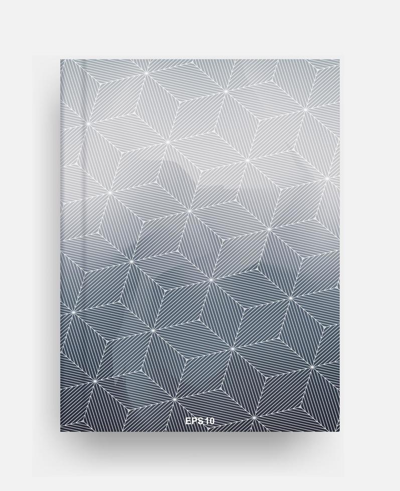 Plantilla de revista con portada de fondo geométrico de semitono. cubierta de la plantilla de cuaderno para el fondo. vector. vector