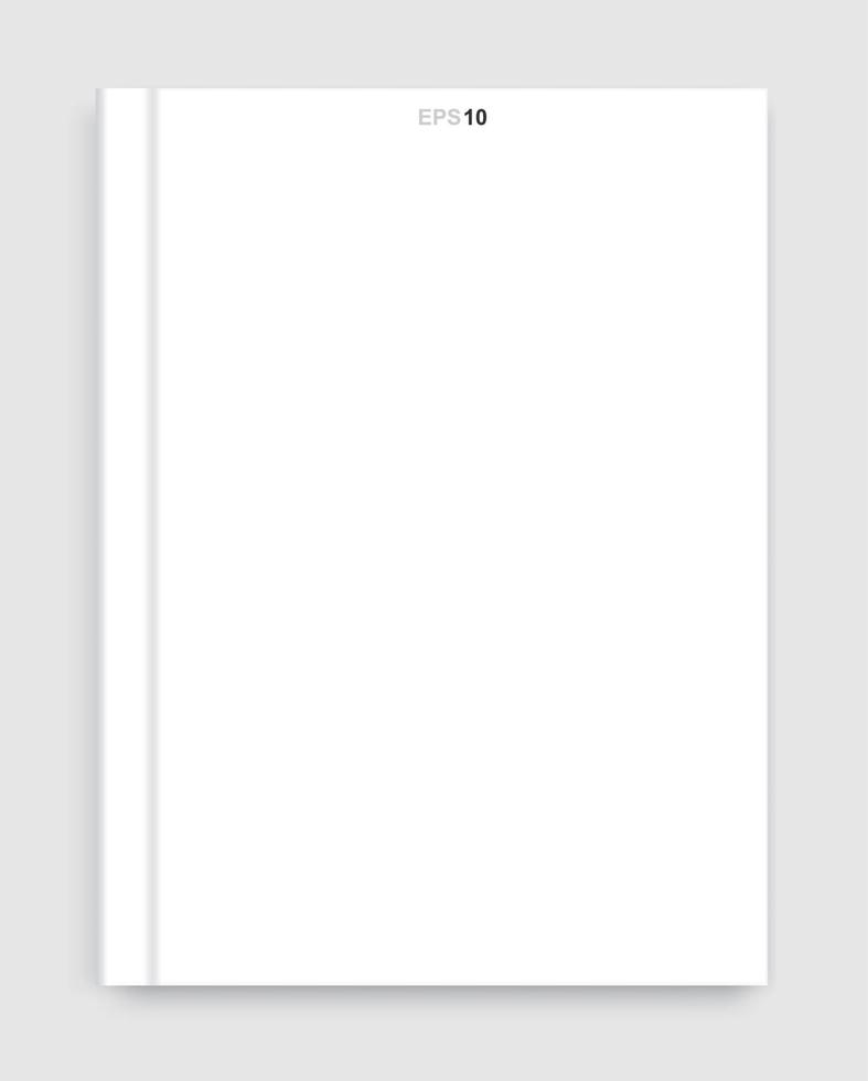 Blank magazine template cover on gray background with soft shadows. Vector. vector