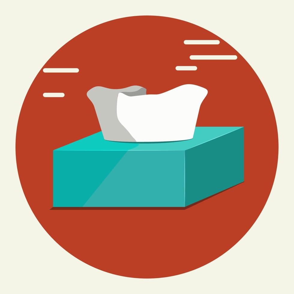 White tissue box vector illustration