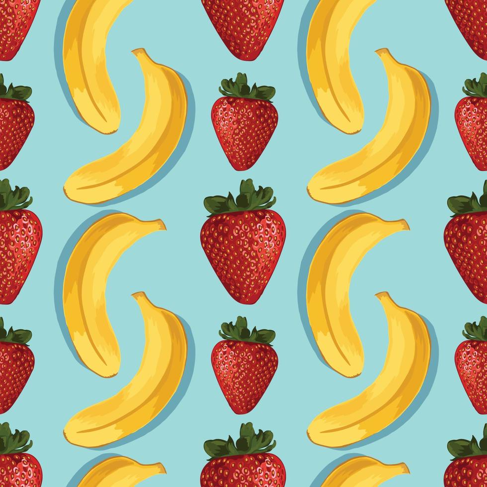 fruits drawing seamless background cute colorful pattern vector