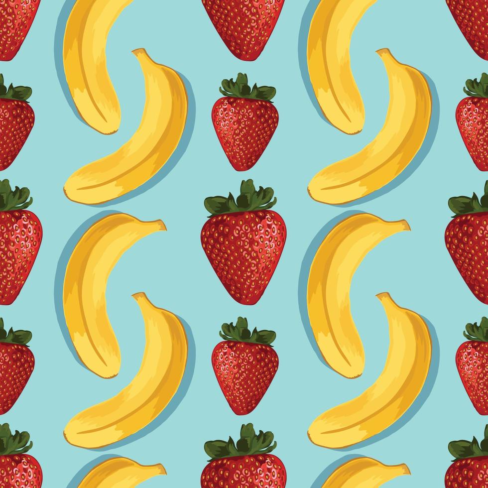 fruits drawing seamless background cute colorful pattern vector