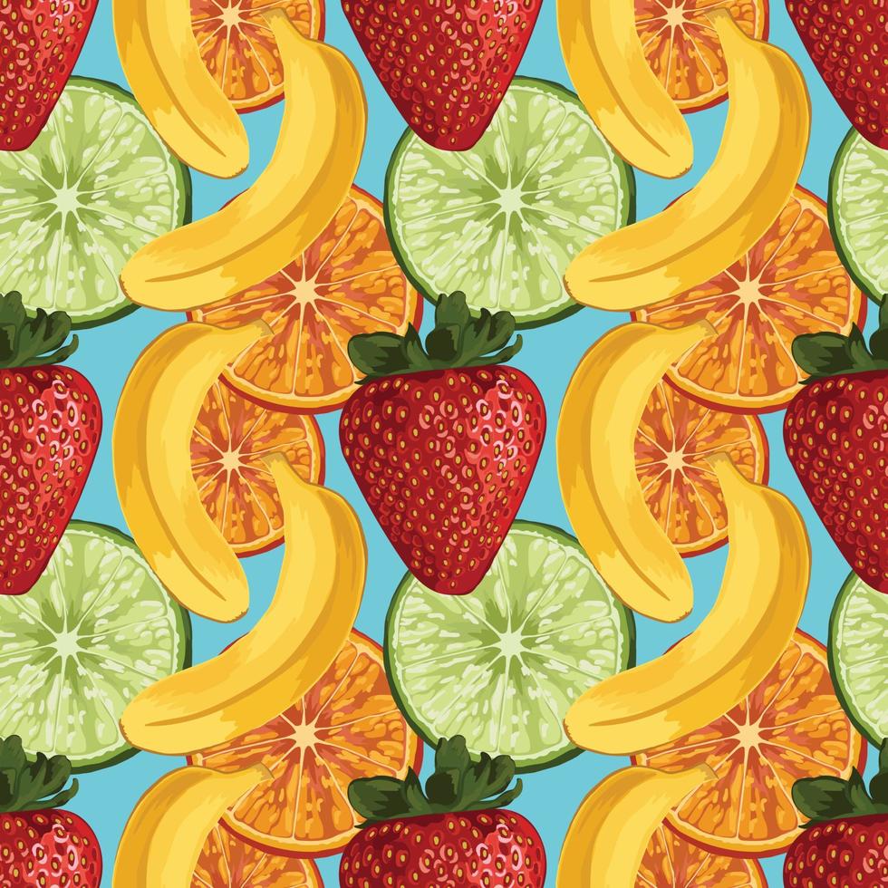 fruits drawing seamless beautiful background pattern vector
