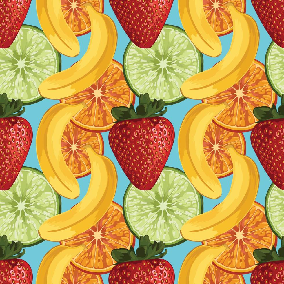 fruits drawing seamless beautiful background pattern vector