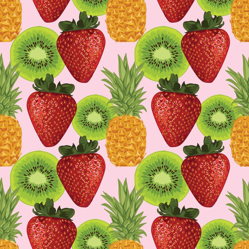 fruits drawing seamless vector background pattern