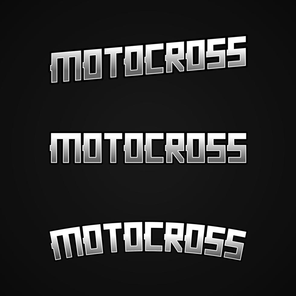 Set of motocross text styles, Vector Illustration