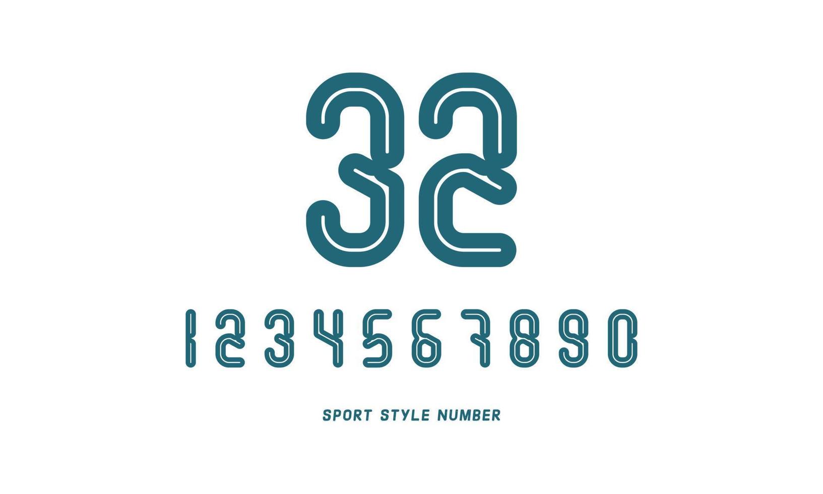 Football jersey number with lines inside vector